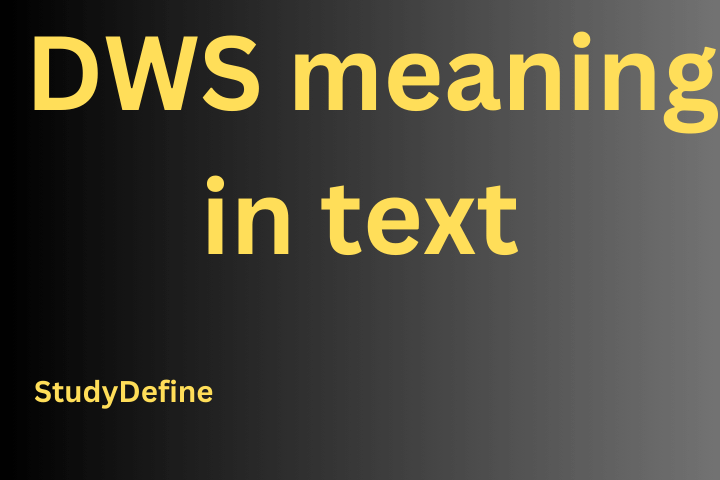 DWS MEANING IN TEXT