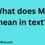 What does MK mean in text