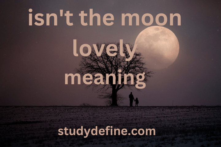 isn’t the moon lovely meaning